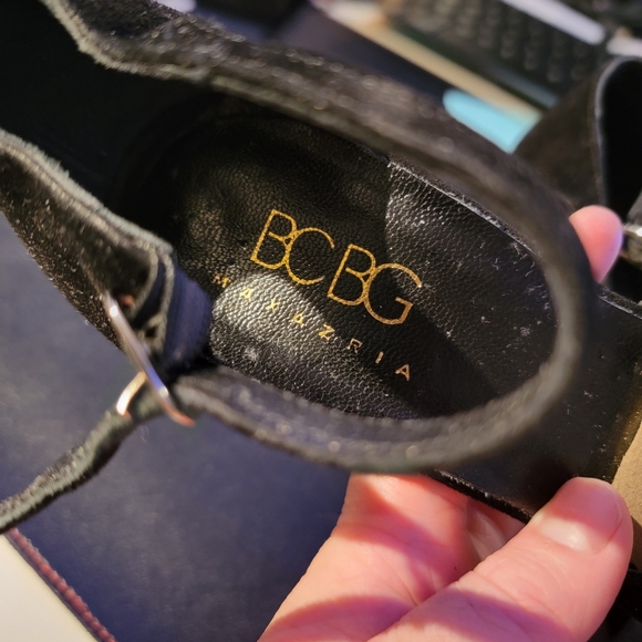 Rare 80s vintage BCBG Maxazria suede heel sandal made in Italy - Picture 4 of 5